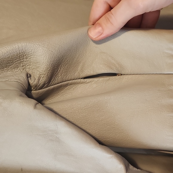 Vintage Leather Fur Trim Coat - Picture 4 of 11